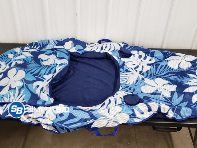 Lot 58-69174 - Aqua Luxury Extra Long 5ft 8" Inflatable Pool Lounger Chaise Float with Head Rest - out of box - unt...
