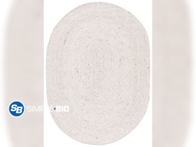 Lot 58-31846 - New SAFAVIEH Braided Ronan Confetti Solid Area Rug, Beige, 8' x 10' Oval
