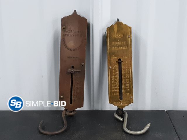 Lot 58-38553 - Lot of (2) Hanging Scales
