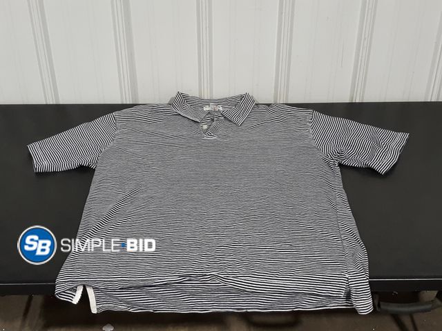 Lot 58-27026 - Merona Stripped Polo Shirt - Size XXL - Light Use