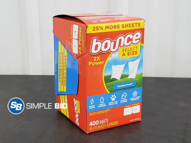 Lot 58-54341 - BOUNCE! Sheets 400 sheets - open box - mostly full