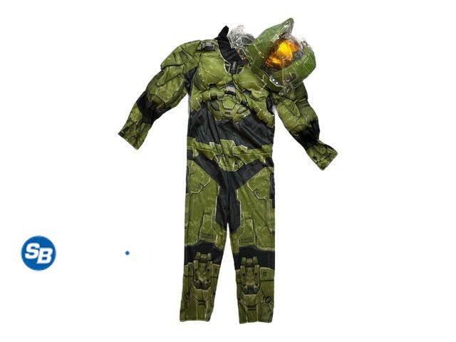 Lot 58-32623 - New Disguise Halo Master Chief Infinite Deluxe Exclusive Halloween Costume (S (4-6))