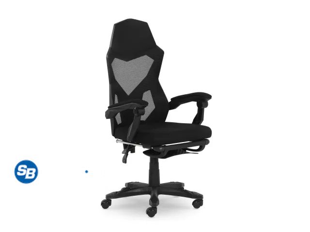 Lot 58-73107 - Gamer Gear 52056 Gaming Office Chair with Extendable Leg Rest, Black Fabric