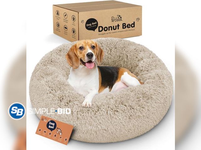 Lot 58-53798 - New Donut Dog Bed - Premium Comfort for Anxiety Relief - Fluffy &amp; Calming Design with Ultra-Plus...