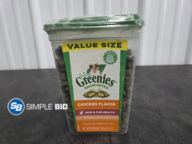 Lot 58-71792 - GREENIES! Chicken Flavor smart bites - Value size 16 oz - unopened - expired