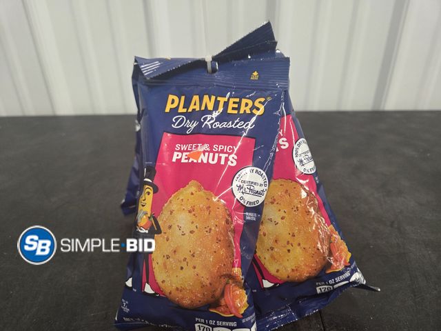 Lot 58-71978 - Lot of (5) PLANTERS! Dry Roasted Sweet and Spicy Peanuts - 1 oz bags - unopened - expired