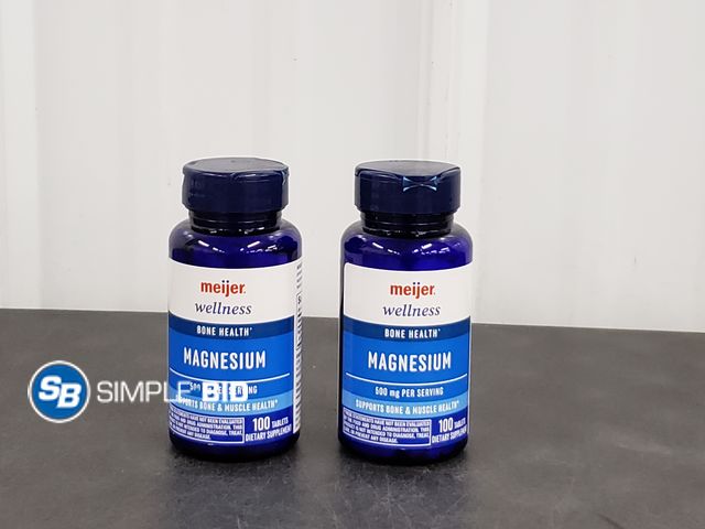 Lot 58-67359 - Lot of (2) Bottles of Meijer Wellness Magnesium 500mg per serving  100 per bottle