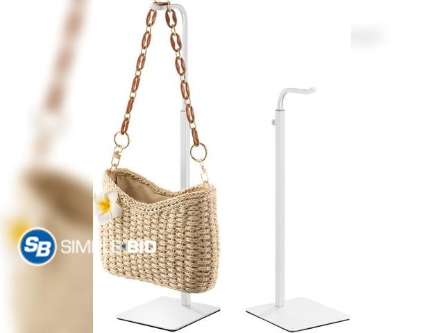 Lot 58-68662 - New 2 Pcs Purse Holder Handbag Display Stand: Hanger Rack Showing Bags, Purses, and Wreath, Adjustab...