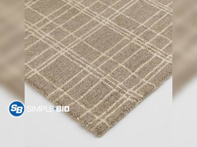 Lot 58-72311 - Better Homes &amp; Gardens Brown/Beige Plaid Wool Indoor Area Rug  7'10"x9'10" - Appears Unused