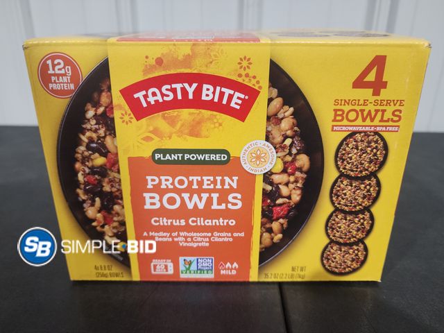 Lot 58-26154 - Tasty Bite PROTEIN BOWLS - Citrus Cilantro 4 single bowls - unopened