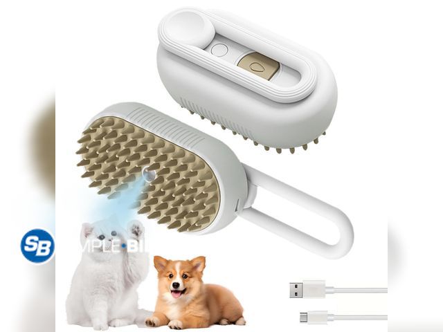 Lot 58-38539 - New Cat Steam Brush for Shedding Dog Brush with Steam Pet Hair Cleaning Brush Comb for Spray 3 in 1 ...