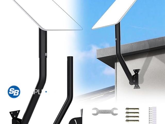 Lot 58-21099 - New Starlink Gen 3 Mount, Adjustable Metal Starlink Pole Mounting Kit for Wall /Roof, with 2-in-1 Ro...