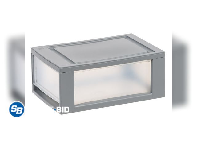 Lot 58-37376 - IRIS 6 Qt Small Plastic Drawers, Under Bed Storage Bins, Stackable, Modular - appears unused