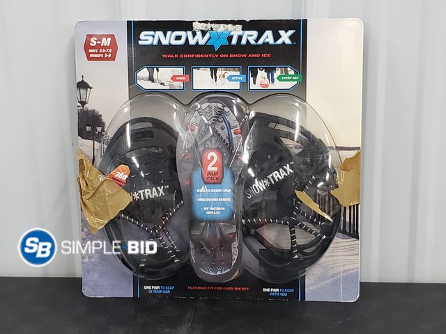 Lot 58-80000 - Snow Trax Show Shoes  - 2 Pair - S/M, Men's 3.5-7.5, Women's 5-9 - Appears Unused