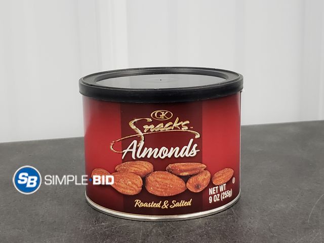 Lot 58-29724 - ALMONDS! Roasted and salted 9 oz - unopened