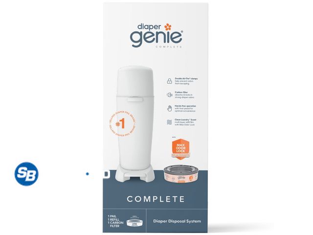 Lot 58-57106 - Diaper Genie Complete Pail, White - used but in good condition