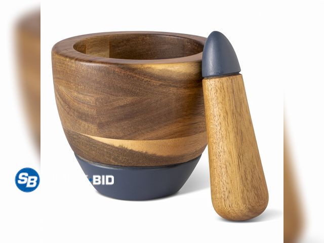 Lot 58-26459 - New Thyme &amp; Table Acacia Wood Mortar &amp; Pestle