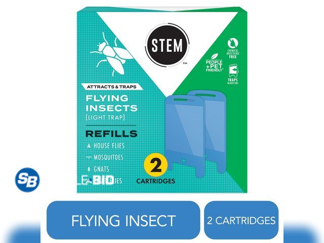 Lot 58-66083 - STEM Light Trap Refills Fly Trap Bug Killer, 2 Count - unused - damaged box
