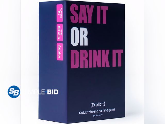 Lot 58-60314 - New Say It or Drink It - Category Party Drinking Games for Adults with 250 Cards