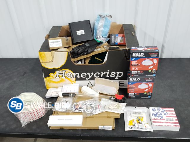 Lot 58-76175 - BOX of small amazon items and more - variety of items - unused