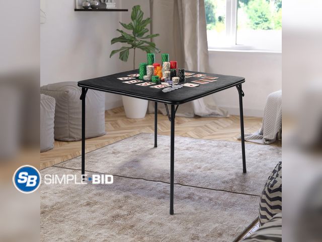Lot 58-27322 - New Homy Casa Folding Game &amp; Card Table, Portable 34" Table for Poker, Board Games Activity Nigh...