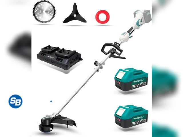Lot 58-75913 - 40V 14" String Trimmer, .095" Dual Line, Fits Makita 18V LXT Brushless motor, 2 x 4.0Ah Batteries, D...