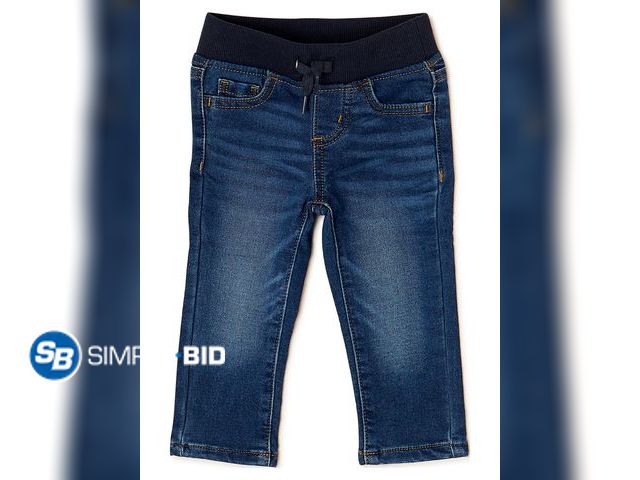 Lot 58-70610 - Wonder Nation Toddler Boy's Knit Denim Jeans - Size 18 Months - NWT