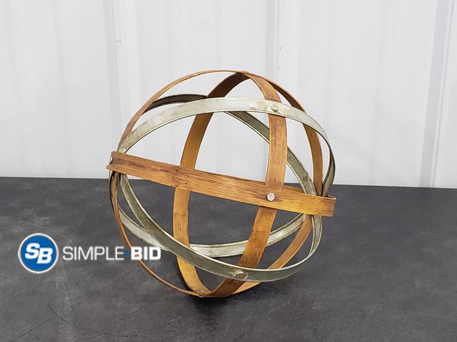 Lot 58-75803 - Decorative 11" Metal/Wood Sphere