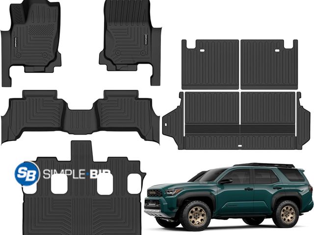 Lot 58-59450 - New Floor Mats for 2025 Toyota 4Runner Fuel 7 Seats Upgrade Trunk Mat with Backrest Mat All Weather ...