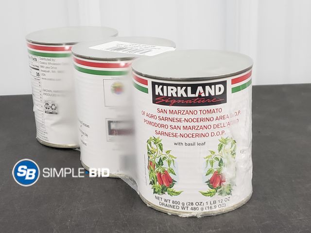 Lot 58-39446 - Lot of (3) Kirkland Signature San Marzano Tomato unopened
