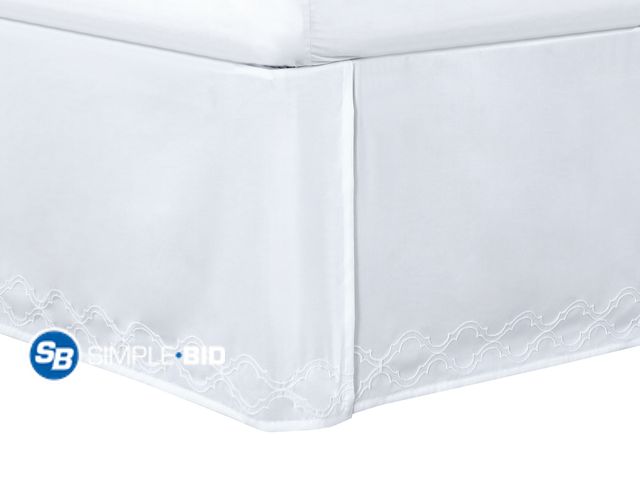 Lot 58-36103 - New Better Homes &amp; Gardens Embroidered Bed Skirt, White, King