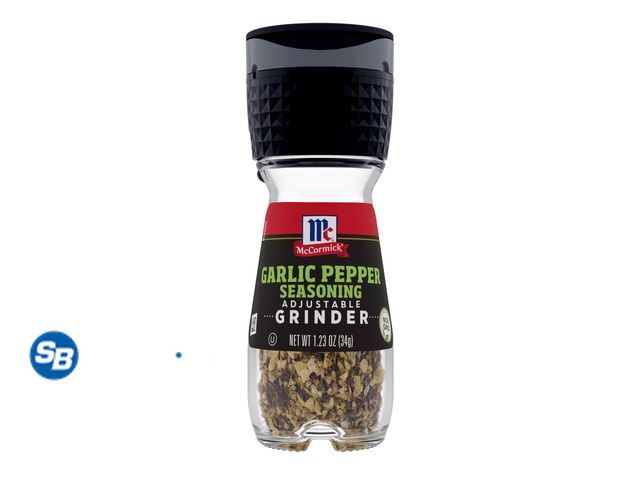 Lot 58-66265 - Lot of (2) McCormick Garlic Pepper Seasoning Grinder, 1.23 oz Bottle - unopened