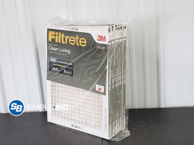 Lot 58-68204 - Lot of (6) 3M 16x20x1 Filters