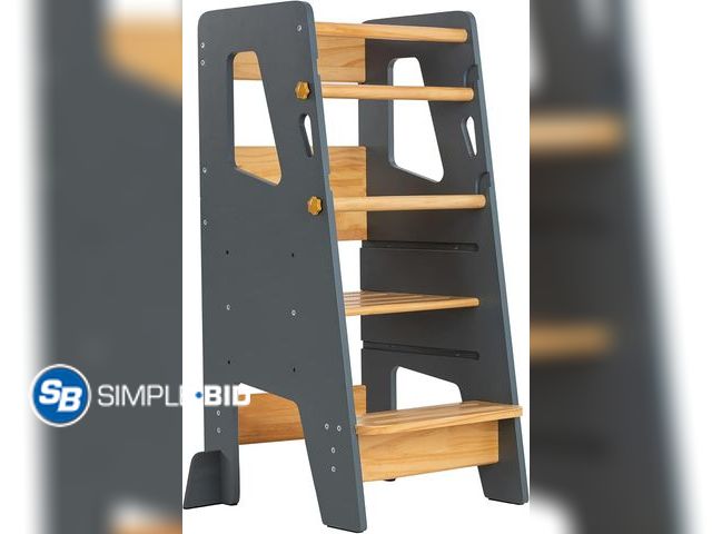 Lot 58-32026 - Toddler Standing Tower - Adjustable Height Toddler Kitchen Stool Helper - Ideal Kids Kitchen Step St...