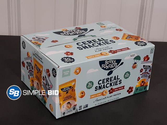 Lot 58-29785 - Seven Sundays Cereal Snackies -- Simply Honey -- Real Cocoa -- individually packaged - unopened - be...