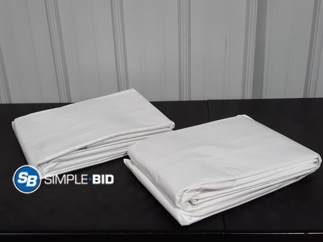 Lot 58-32866 - Lot of (2) TARPS - White - unused