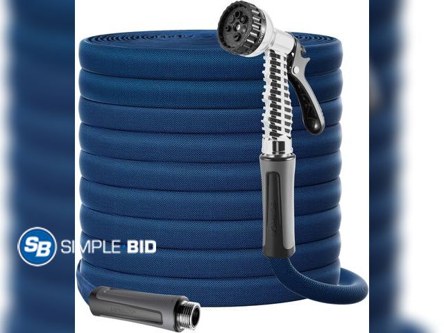 Lot 58-40161 - New Gotron Garden Hose 100ft, Non-Expanding Lightweight Water Hose with 7 Function Nozzle &amp; 360°...