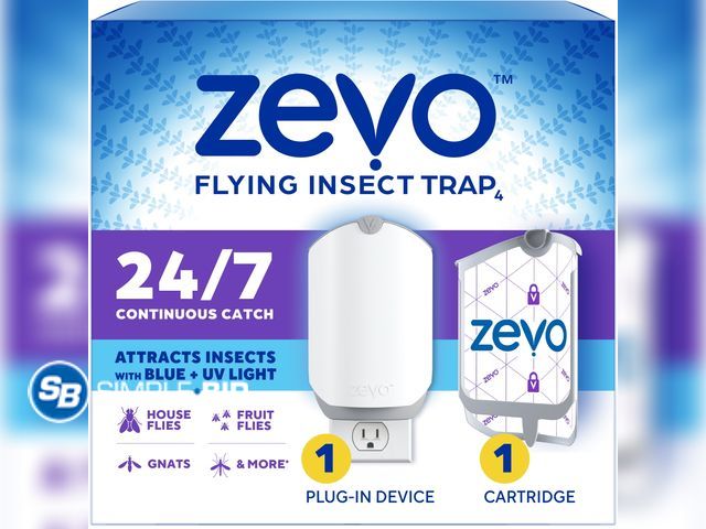 Lot 58-54253 - New Zevo Flying Insect Indoor Fly Trap Full Size: Easy, Mess-Free Solution - Light Trap Catches &amp...