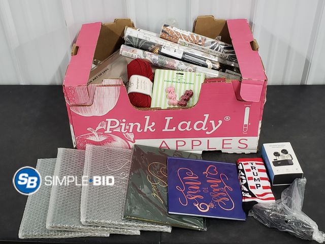 Lot 58-74877 - BOX of small amazon items and more - variety of items - unused
