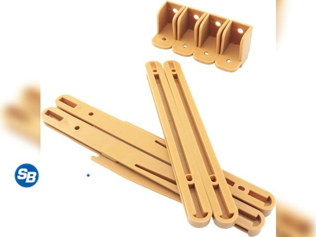 Lot 58-77694 - New TAODAN 1set 4pcs Wooden Bed Rail Lifter Plastic Bed Rail Fixed Connection Fitting Hole 0.2inch U...