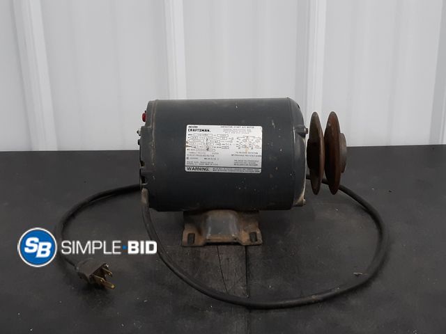 Lot 58-33685 - Sears Craftsman Capacitor Start AC Motor 3/4 HP 3450 RPM 60Hz