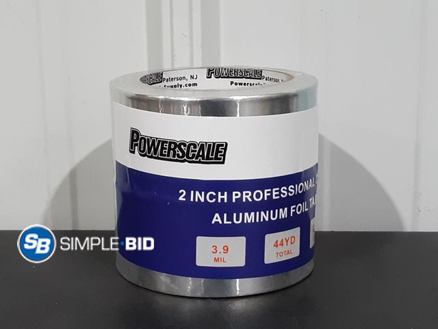 Lot 58-34955 - 2 Rolls of Aluminum Foil Tape - 2" x 22 yds. - Forms Permanent Bond