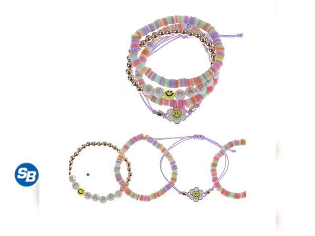 Lot 58-54166 - New Wonder Nation Be Happy 4 Pack Bracelet Set