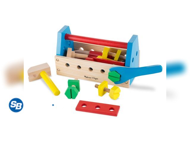 Lot 58-57675 - New Melissa &amp; Doug Take-Along Tool Kit Wooden Construction Toy (24 pcs)