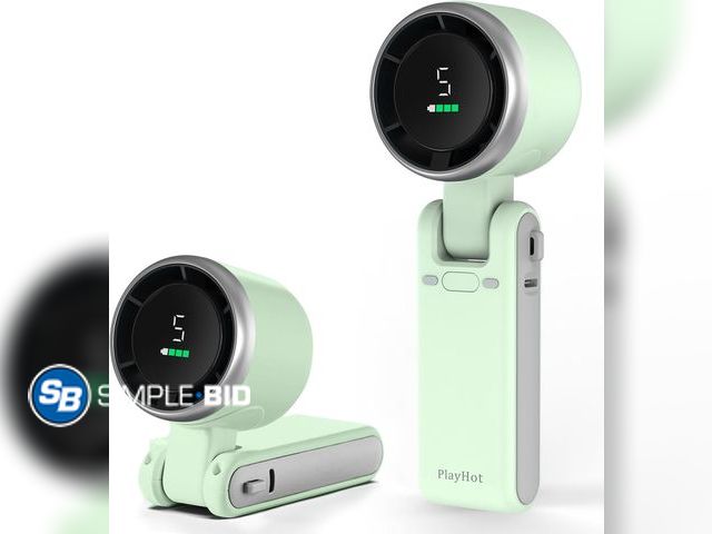 Lot 58-38838 - New Portable Handheld Turbo Fan, 5 Gear Wind, Battery Operated, Up to 12 Working Hours, 3 IN 1 Hand ...