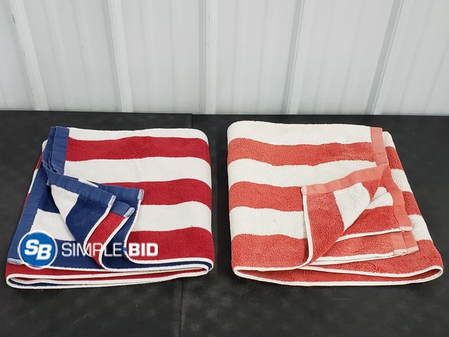 Lot 58-80780 - Lot of (2) Charsima Resort BEACH Towels - used but in good condition