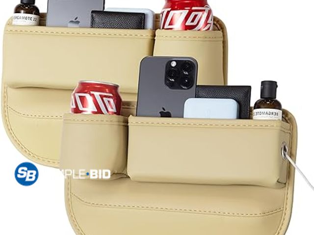 Lot 58-18065 - New 2 Packs Car Seat Gap Filler Organizer, Car Seat Organizer, Seat Gap Storage Box with Cup Holders...
