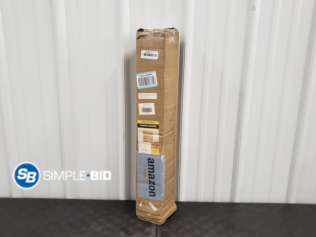 Lot 58-56988 - Cordless Bamboo roman Shades 24 x 64" Black out - Penang Teak