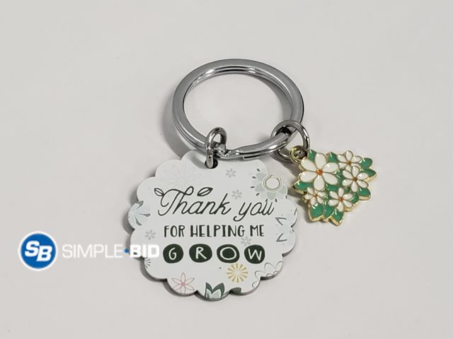 Lot 58-39633 - Metal Floral KeyChain