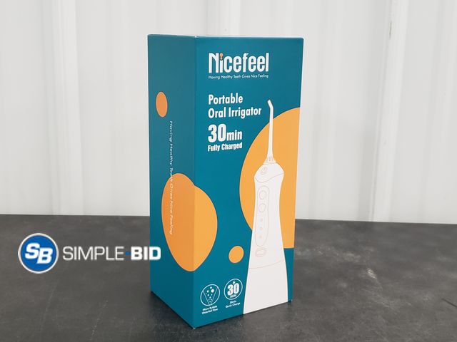 Lot 58-59422 - Nicefeel Water Dental Flosser Teeth Pick - Fast Charge Cordless Teeth Cleaner, 3 Modes Portable Oral...